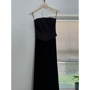 Jessica McClintock X Gunne Sax Black Corset Top Strapless Dress | Size 5